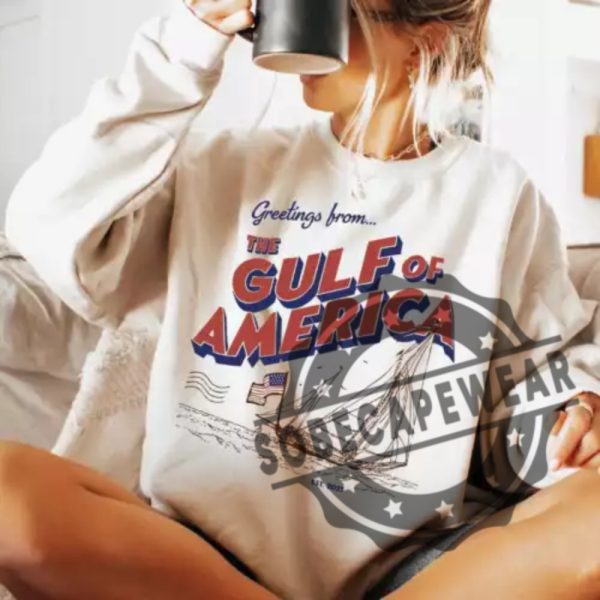 Retro Greetings From The Gulf Of America Est 2025 Trump Supporters Sweatshirt Hoodie sobecapewear 1