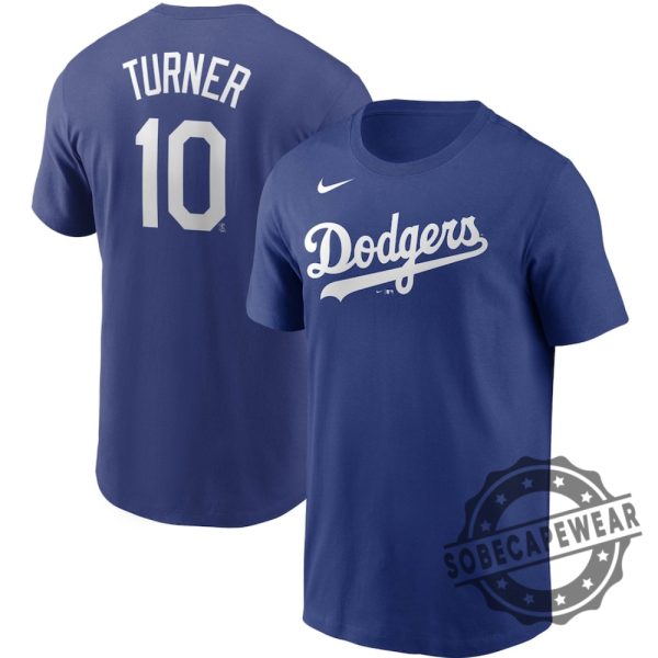 Justin Turner 10 Los Angeles Dodgers Mlb Blue Jersey Style Tshirt Sweater Hoodie sobecapewear 1