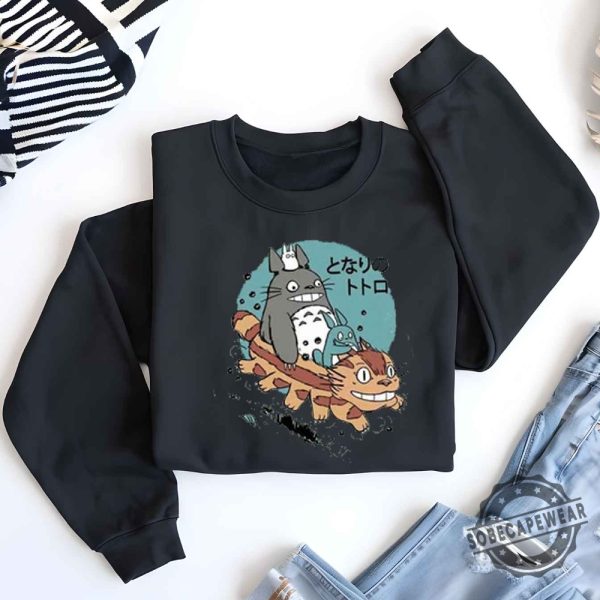 Totoro Catbus My Neighbor Totoro Studio Ghibli Fans Totoro Shirt Sweartshirt Hoodie sobecapewear 1