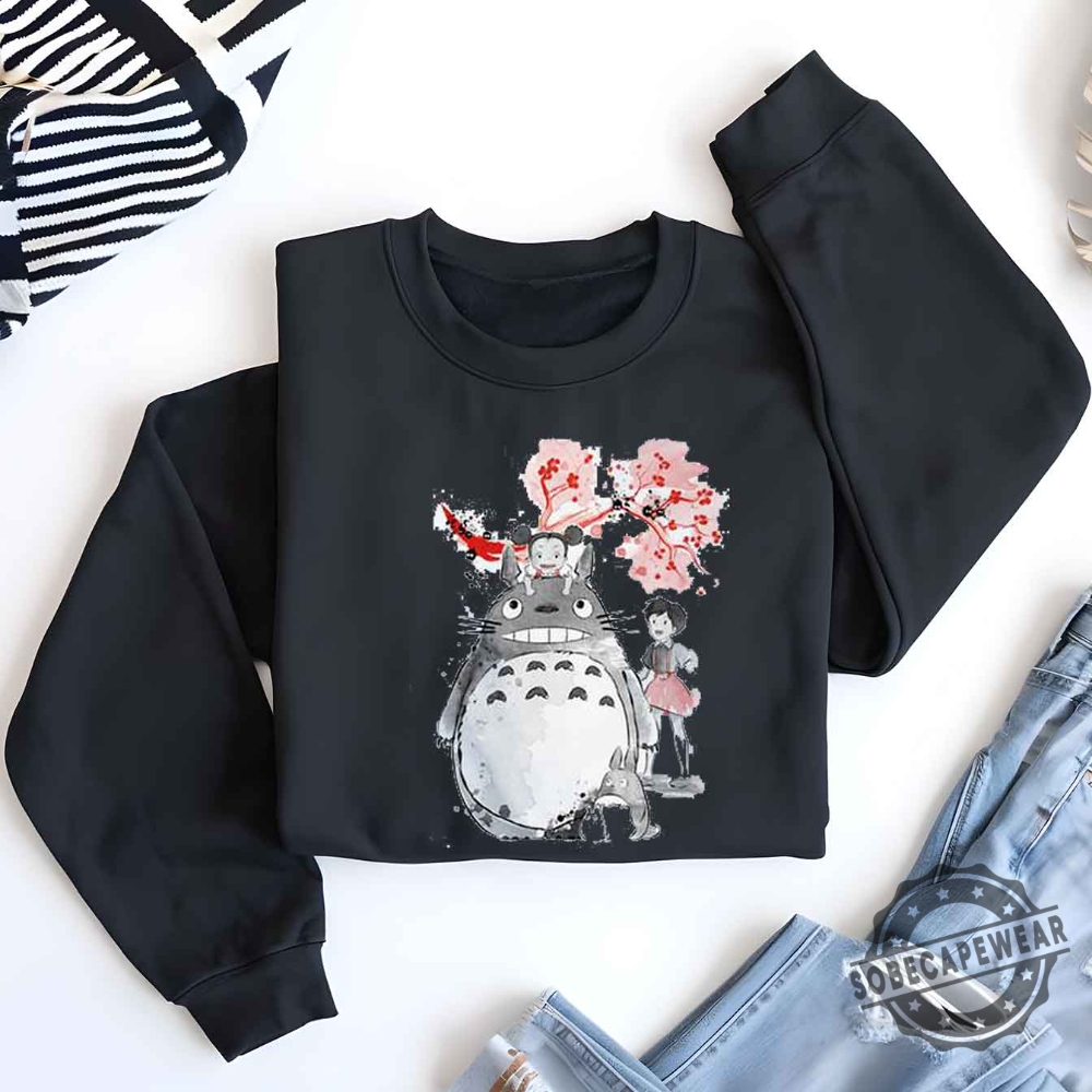 Womens Studio Ghibli Totoro Graphic Tshirt Kawaii 90S Harajuku Style Shirt Sweartshirt Hoodie