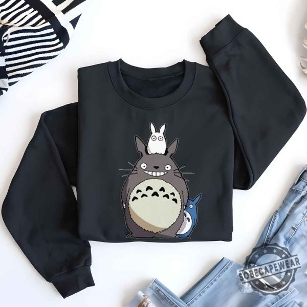 Totoro Family Cute Ghibli Tshirts Shirt Sweartshirt Hoodie sobecapewear 1