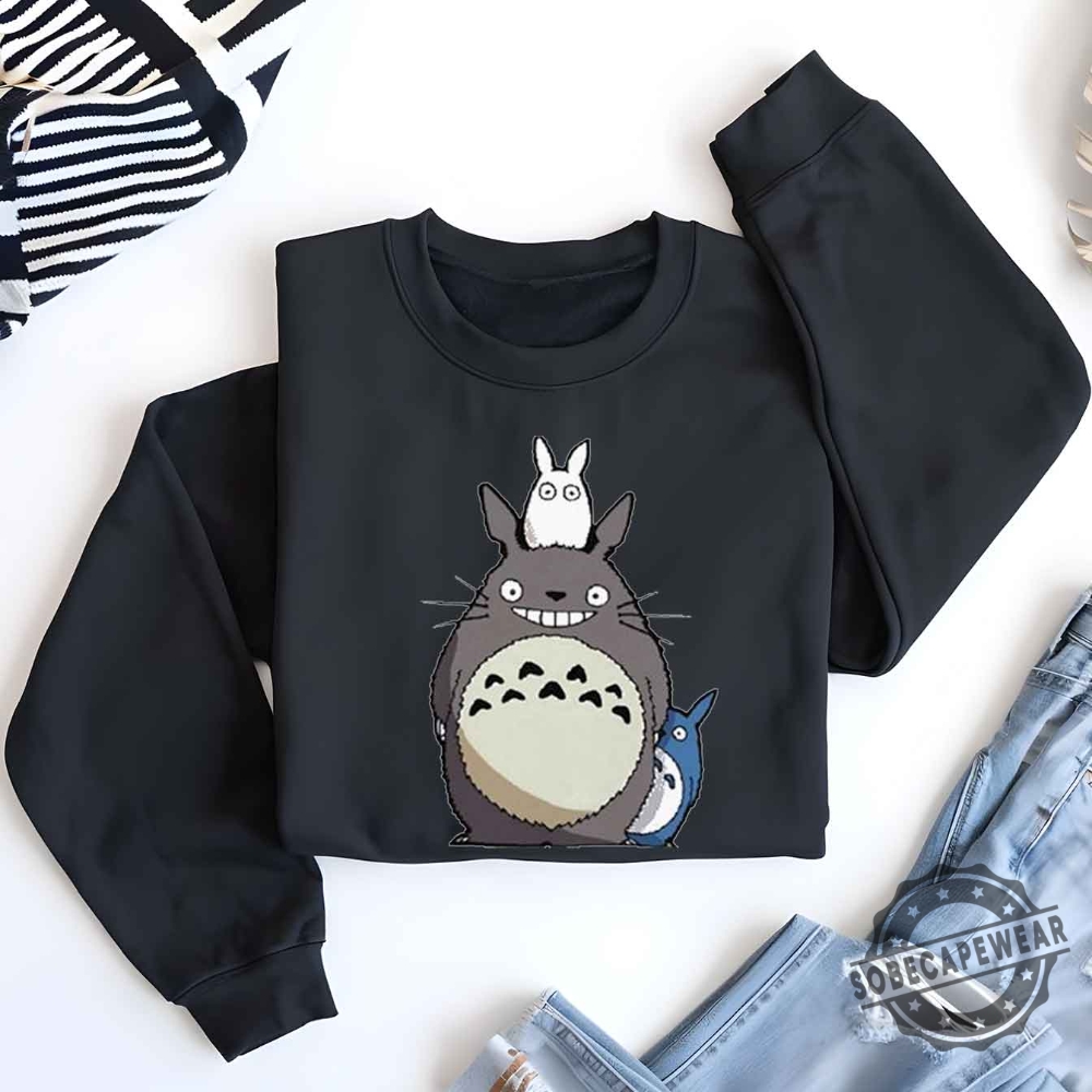 Totoro Family Cute Ghibli Tshirts Shirt Sweartshirt Hoodie