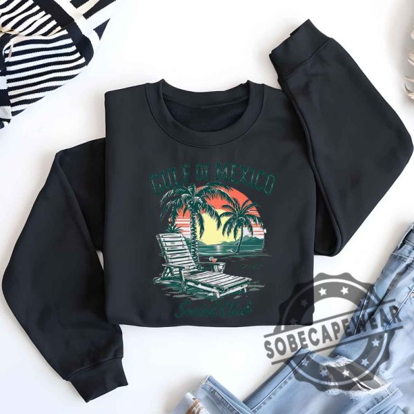 Gulf Of Mexico Social Club Shirt Tropical Sunset Design Perfect Gift For Mexico Lovers Social Justice Advocates Tshirt Sweatshirt Hoodie sobecapewear 1