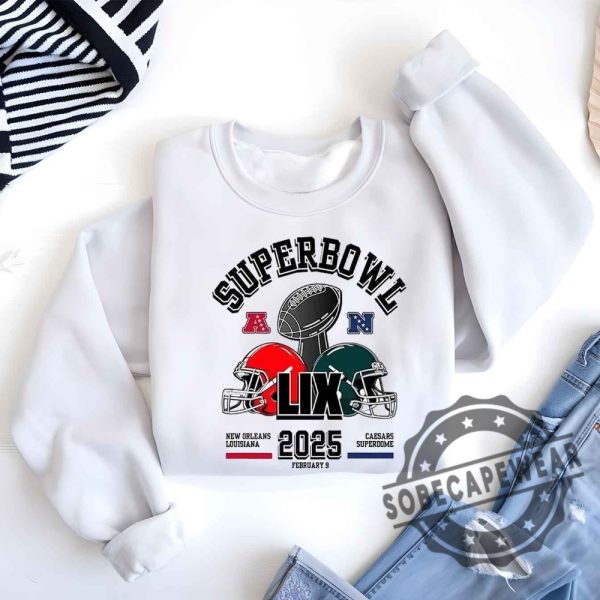 Super Bowl 2025 Sweatshirt Football Game Day Shirt Sports Fan Gift Unisex Hoodie sobecapewear 6