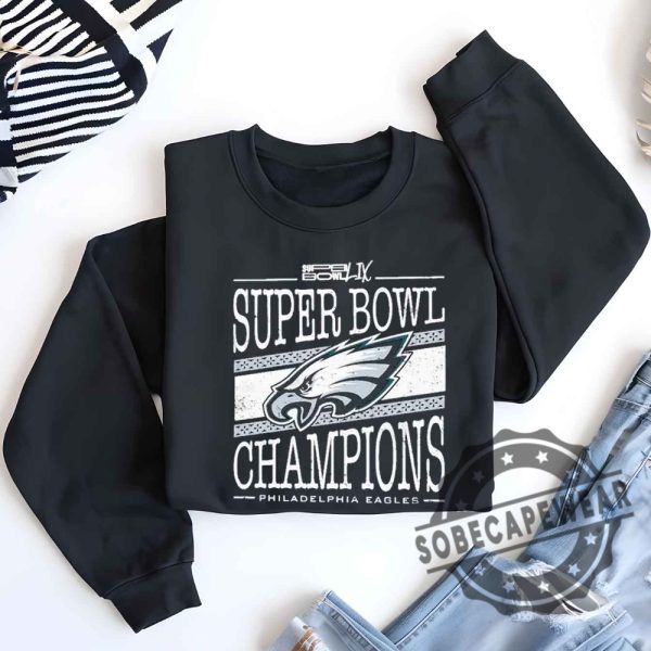 Super Bowl Lix Champions 2025 Philadelphia Eagles Crewneck Tshirt Sweatshirt Hoodie sobecapewear 1