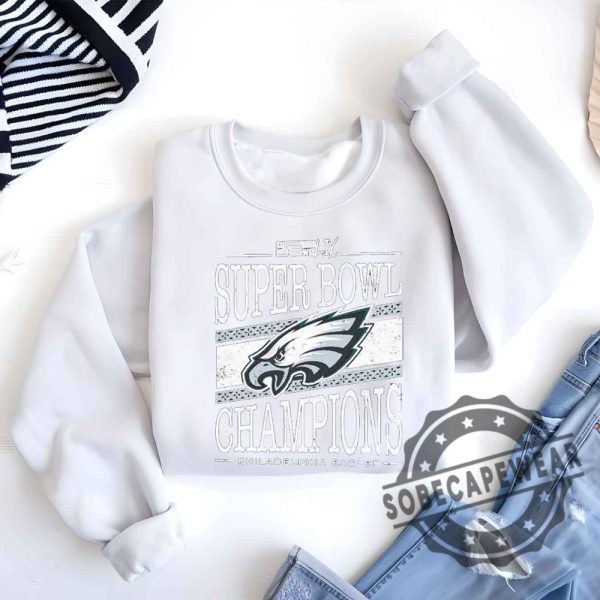 Super Bowl Lix Champions 2025 Philadelphia Eagles Crewneck Tshirt Sweatshirt Hoodie sobecapewear 6