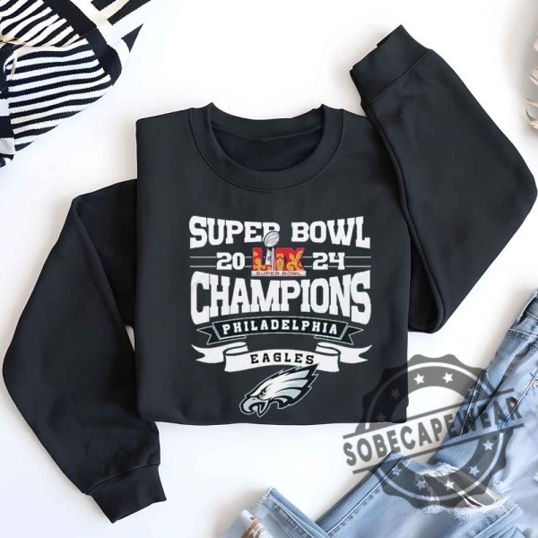 2025 Super Bowl Lix Champions Philadelphia Eagles Tshirt Sweatshirt Hoodie sobecapewear 1