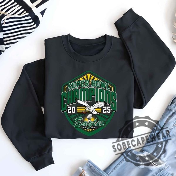 Philadelphia Eagles 2025 Super Bowl Tshirt Sweatshirt Hoodie sobecapewear 1