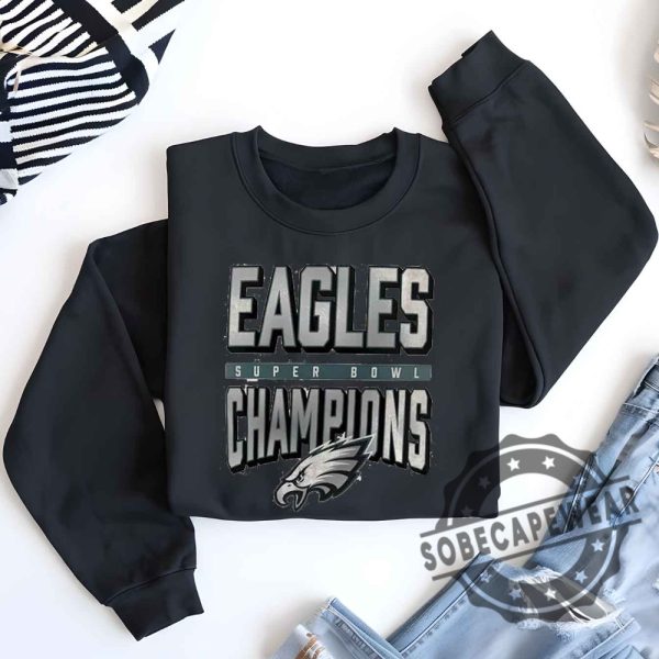 Super Bowl Champs 2025 Philadelphia Eagles Football Tshirt Sweatshirt Hoodie sobecapewear 1