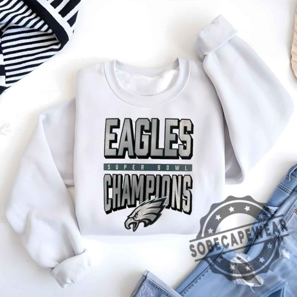 Super Bowl Champs 2025 Philadelphia Eagles Football Tshirt Sweatshirt Hoodie sobecapewear 6