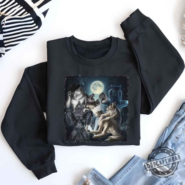 Wolf Ripping Meme Funny Sitting Wolf Tshirt Sweatshirt Hoodie Gift For Men Women sobecapewear 1