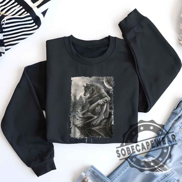 Sitting Wolf Meme Wolf Ripping Gift For Best Friend Litterally Me Alpha Wolf Tshirt Sweatshirt Hoodie sobecapewear 1