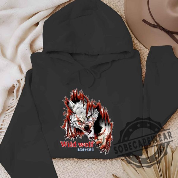 Wild Wolf Ripping Shirt Werewolf Tshirt Sweatshirt Hoodie sobecapewear 5