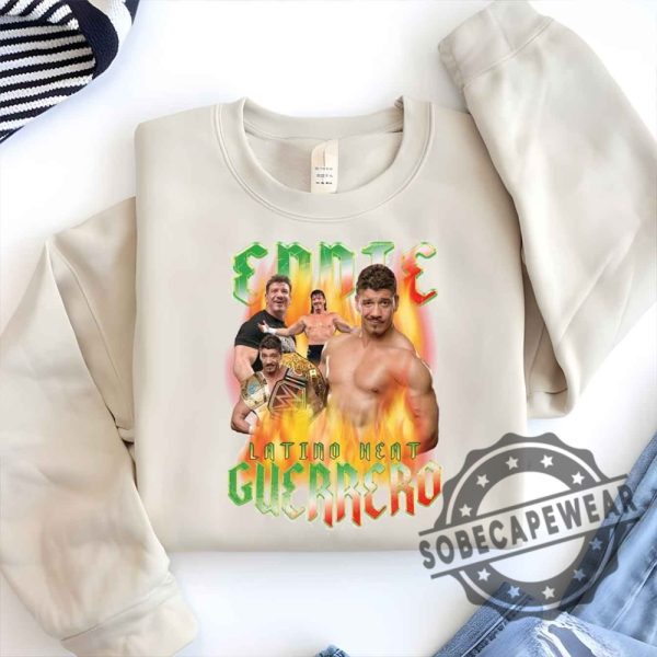 Eddie Guerrero Latino Heat Portrait Eddie Guerrero Legends Graphic Shirt Tshirt Sweatshirt Hoodie sobecapewear 1