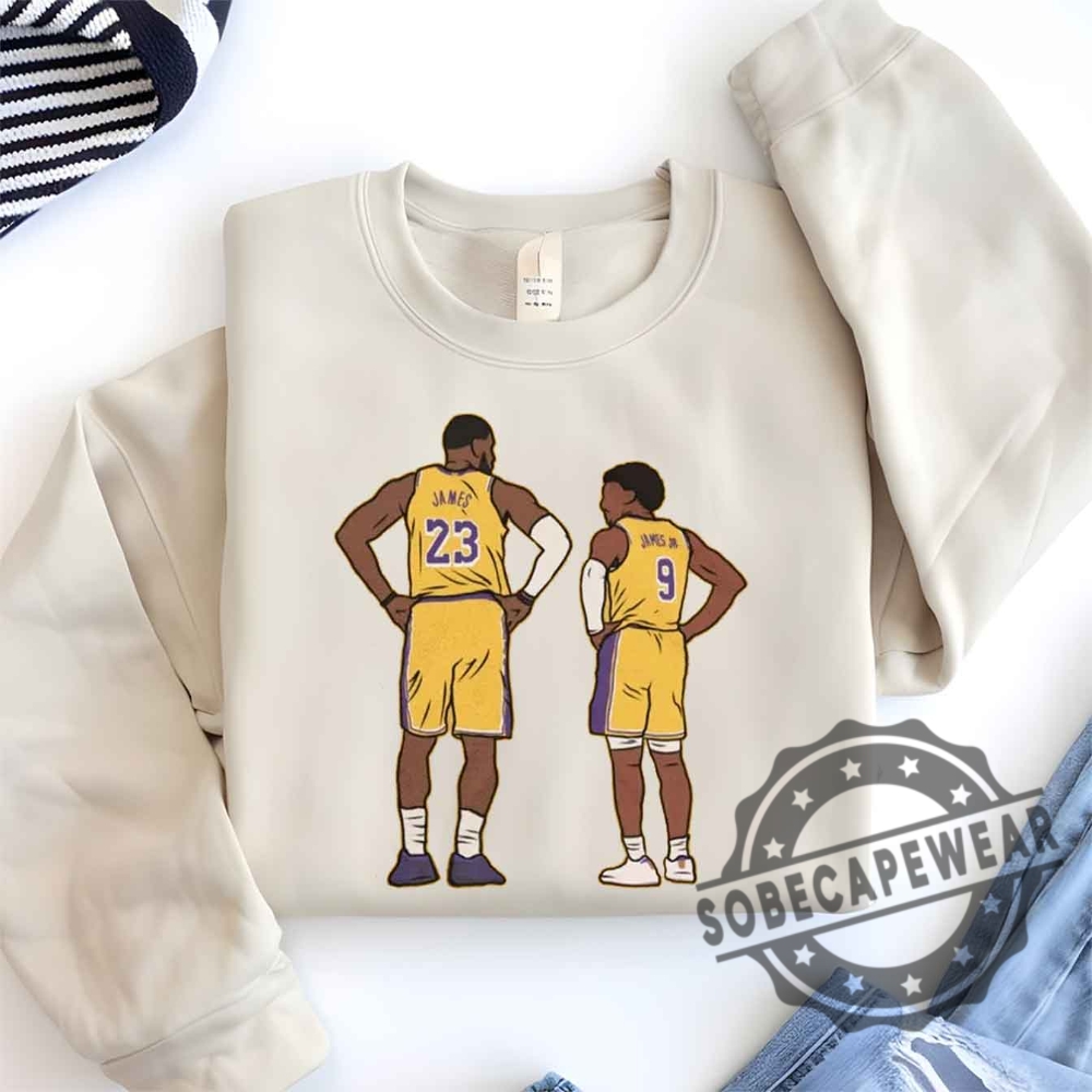 Bron And Bronny James Shirt Tshirt Sweatshirt Hoodie sobecapewear 1