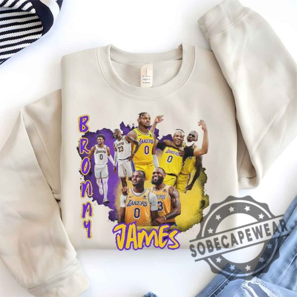 Bronny James Basketballnshirt Tshirt Sweatshirt Hoodie Printable Design Bootleg Tee Design sobecapewear 1