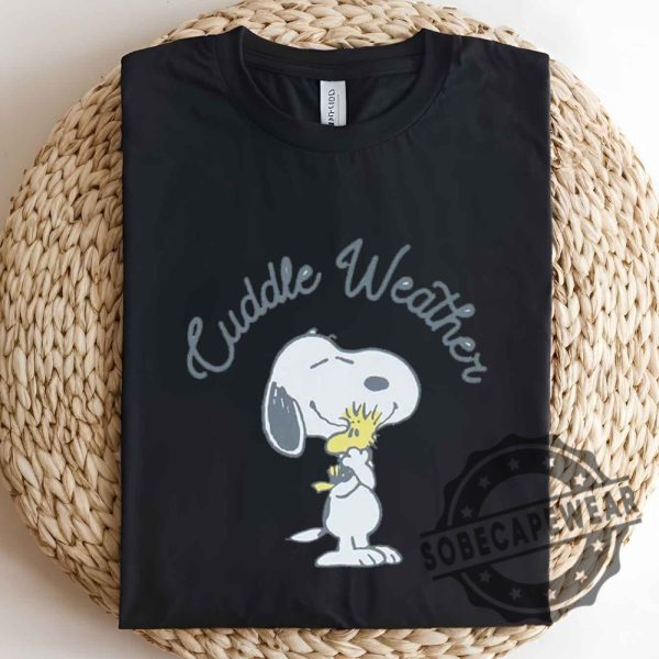 Peanuts Snoopy Cuddle Weather Graphic Boyfriend Tee Shirt Tshirt Sweatshirt Hoodie sobecapewear 2