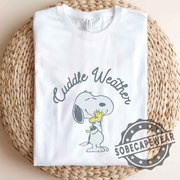 Peanuts Snoopy Cuddle Weather Graphic Boyfriend Tee Shirt Tshirt Sweatshirt Hoodie sobecapewear 3