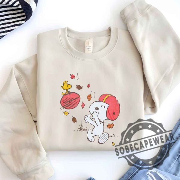 Peanuts Snoopy Football Graphic Relaxed Tee Shirt Tshirt Sweatshirt Hoodie sobecapewear 1