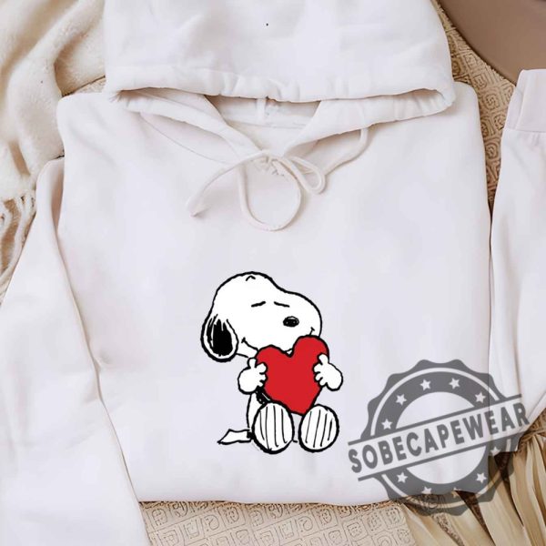 Peanuts Snoopy Valentines Hugging Heart Toddler And Youth Short Sleeve Graphic Shirt Tshirt Sweatshirt Hoodie sobecapewear 4