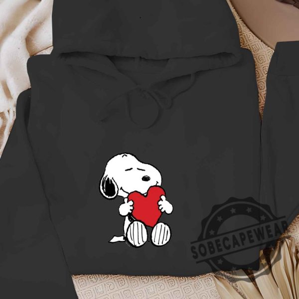 Peanuts Snoopy Valentines Hugging Heart Toddler And Youth Short Sleeve Graphic Shirt Tshirt Sweatshirt Hoodie sobecapewear 5