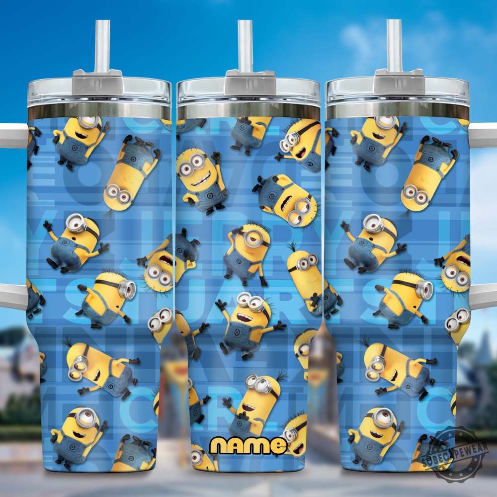 Minion Cartoon Custom Stanley Cup 40 Oz 30 Oz Tumbler With Handle