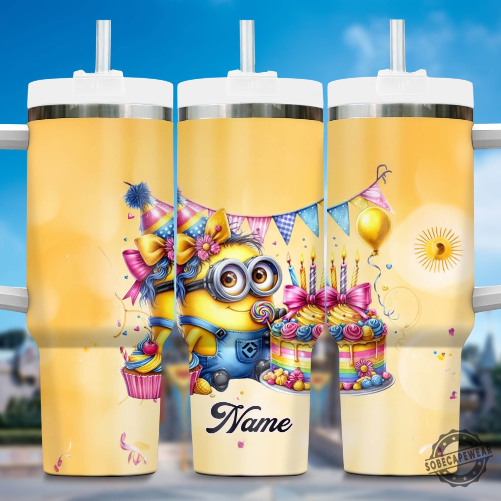 Minions Cartoon Custom Stanley Cup 40 Oz 30 Oz Tumbler With Handle