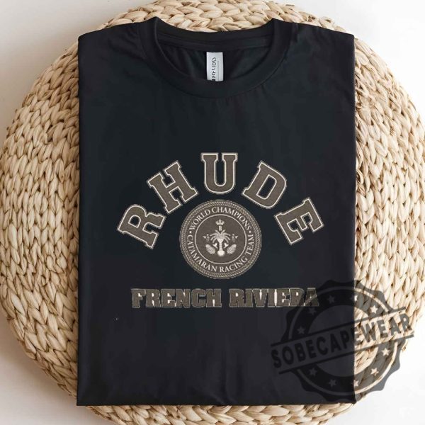 Rhude French Riviera Logoprint Cottonjersey Shirt Tshirt Sweatshirt Hoodie sobecapewear 2