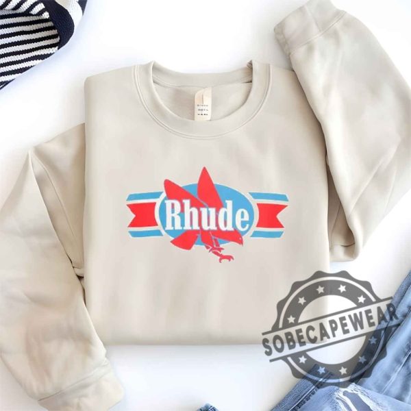 Rhude Chevron Eagle Cotton Shirt Tshirt Sweatshirt Hoodie sobecapewear 1