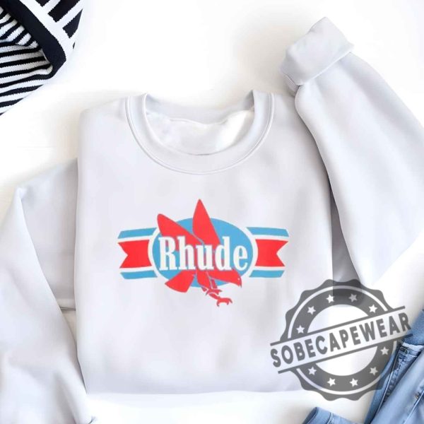 Rhude Chevron Eagle Cotton Shirt Tshirt Sweatshirt Hoodie sobecapewear 6