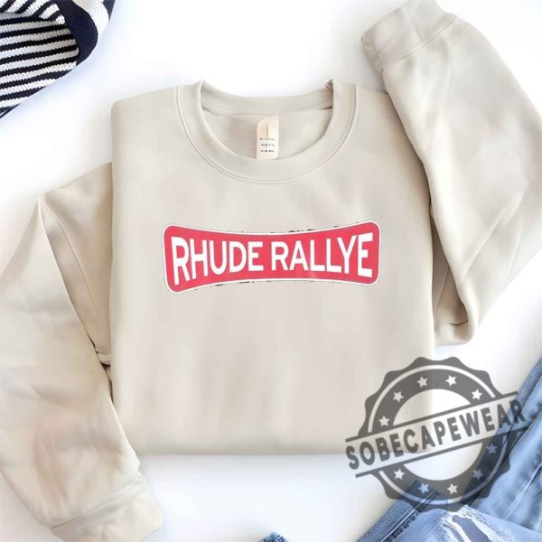 Rhude Championship Letter Logo Slogan Retro Short Sleeved Shirt Tshirt Sweatshirt Hoodie sobecapewear 1