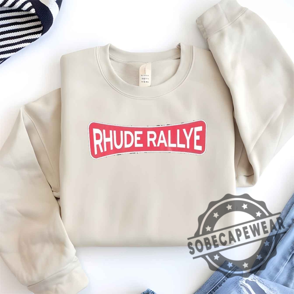 Rhude Championship Letter Logo Slogan Retro Short Sleeved Shirt Tshirt Sweatshirt Hoodie