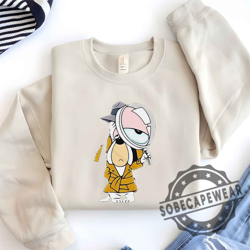 Droopy Dog Classic Cartoon Detective Shirt Tshirt Sweatshirt Hoodie For Men Women Neck Mon Fathers Day sobecapewear 1