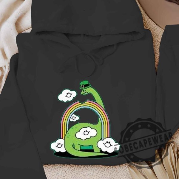 St. Patricks Day Dinosaur Eatting Rainbow Graphic Unisex Shirt Tshirt Sweatshirt Hoodie sobecapewear 5