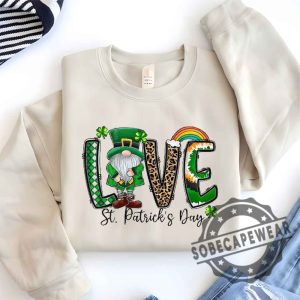 Love Gnome St. Patricks Day Unisex Shirt Tshirt Sweatshirt Hoodie sobecapewear 1