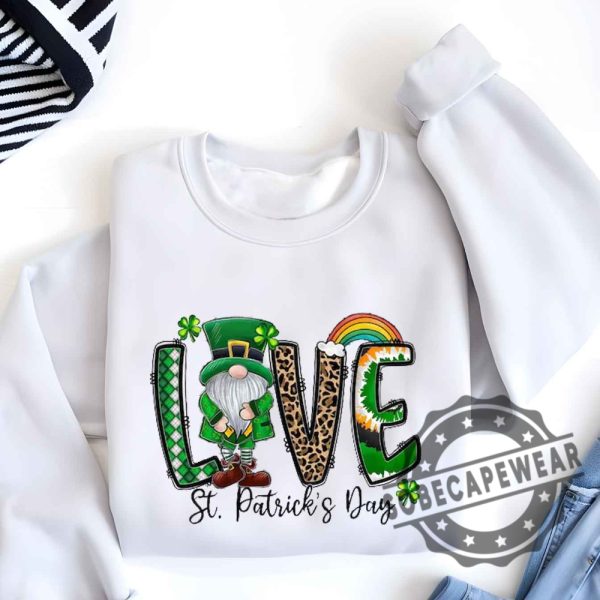 Love Gnome St. Patricks Day Unisex Shirt Tshirt Sweatshirt Hoodie sobecapewear 4