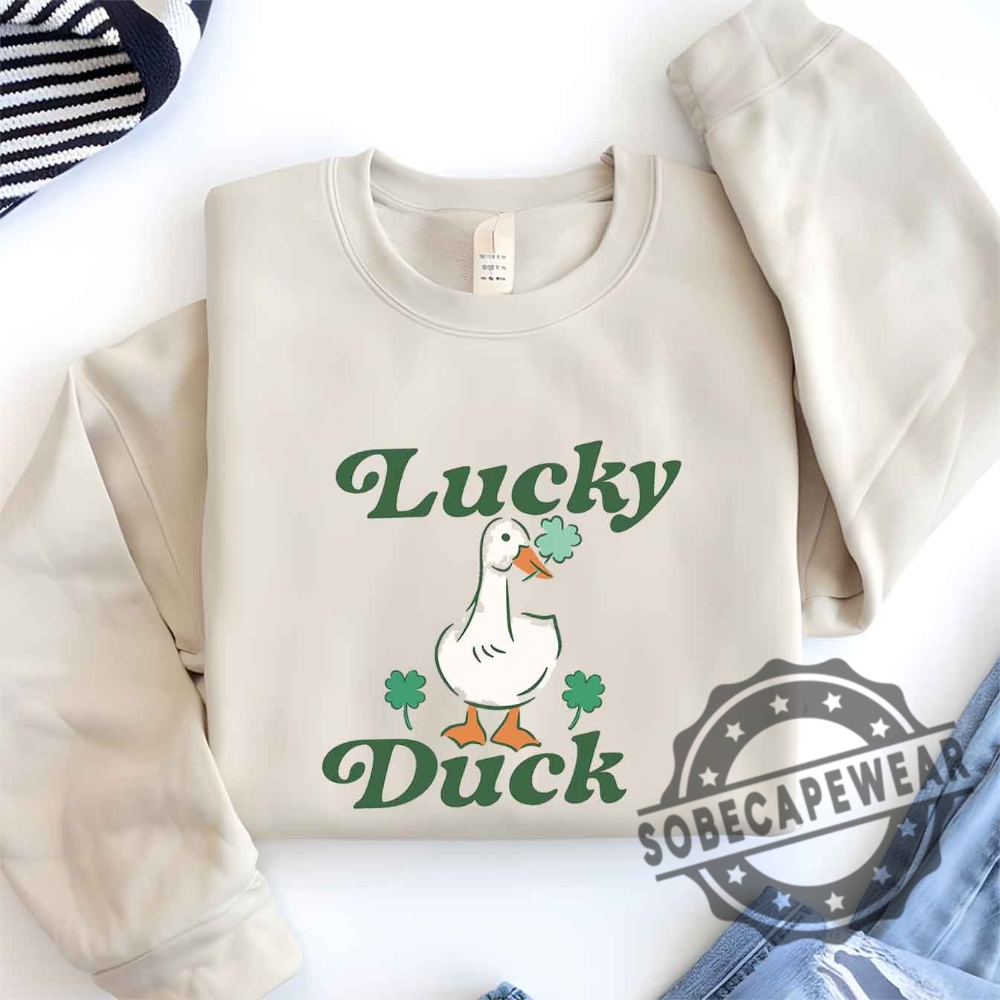 Lucky Duck St. Patrick Day Unisex Shirt Tshirt Sweatshirt Hoodie