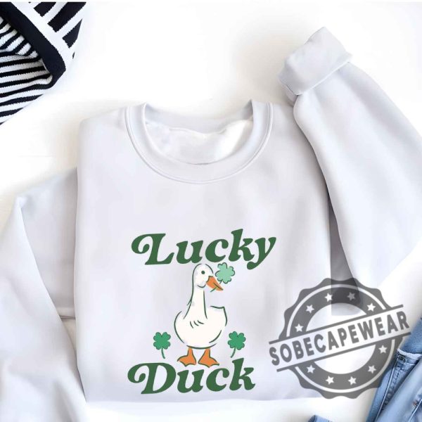 Lucky Duck St. Patrick Day Unisex Shirt Tshirt Sweatshirt Hoodie sobecapewear 6