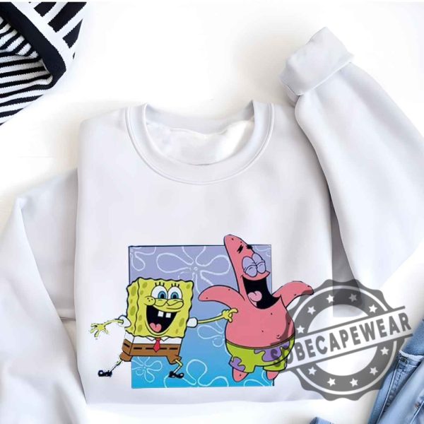 Spongebob Tickling Patrickshort Sleeve Graphic Unisex Shirt Tshirt Sweatshirt Hoodie sobecapewear 6