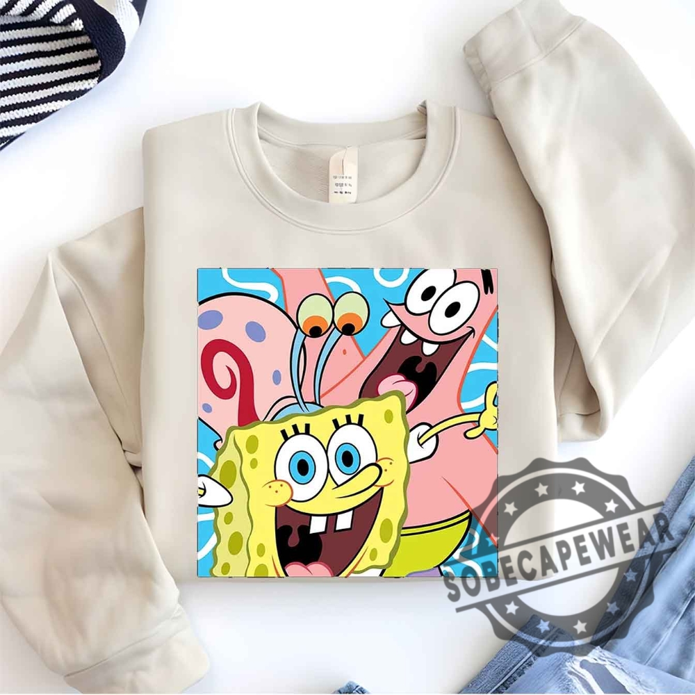 Spongebob Squarepantspatrick Garyshort Sleeve Graphic Unisex Shirt Tshirt Sweatshirt Hoodie