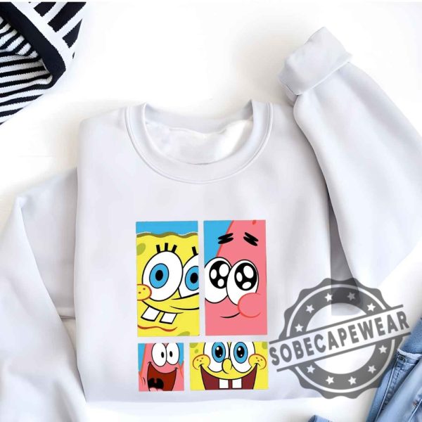 Spongebob And Patrick Star Gridshort Sleeve Graphic Unisex Shirt Tshirt Sweatshirt Hoodie sobecapewear 6