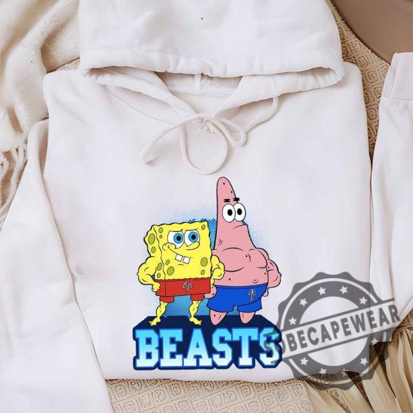 Beasts Buff Spongebob And Patrickshort Sleeve Graphic Unisex Shirt Tshirt Sweatshirt Hoodie sobecapewear 4