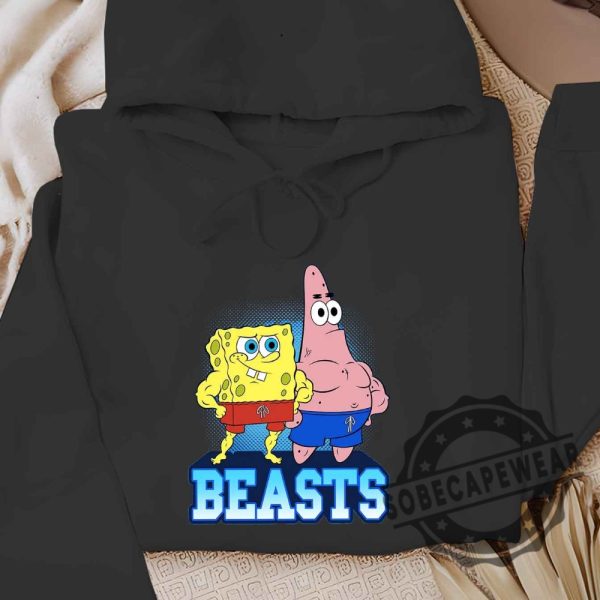 Beasts Buff Spongebob And Patrickshort Sleeve Graphic Unisex Shirt Tshirt Sweatshirt Hoodie sobecapewear 5