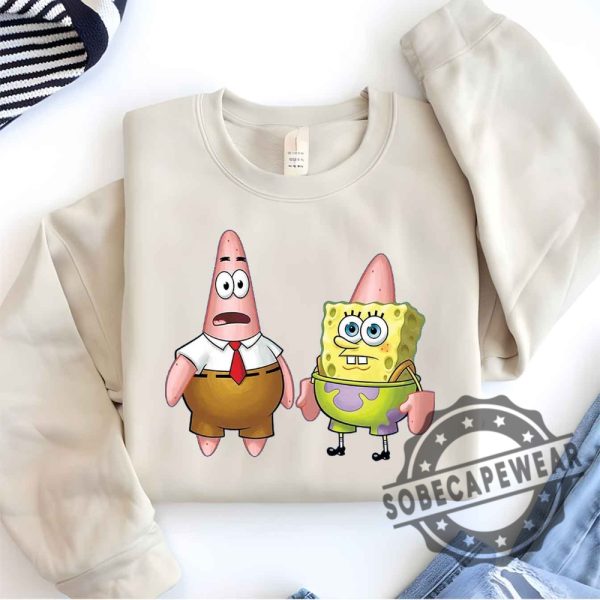 Spongebob And Patrick Switchshort Sleeve Graphic Unisex Shirt Tshirt Sweatshirt Hoodie sobecapewear 1