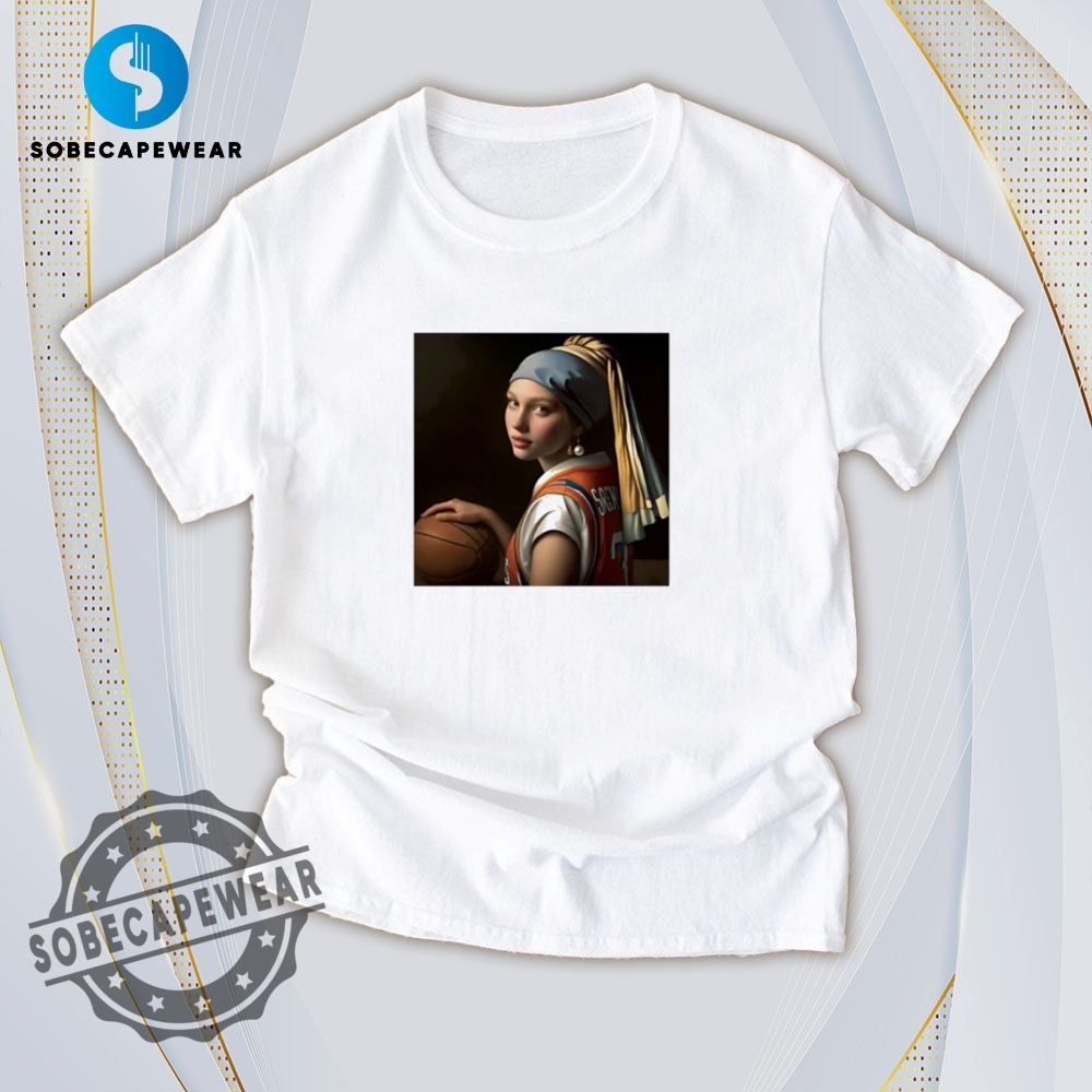 Let Your T-Shirt Do the Flexing! 28 Basketball Pearl Earring Girls Shirt Hoodie Sweatshirt Vintage