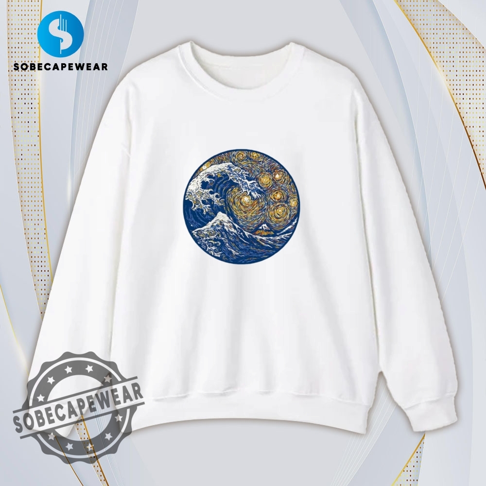 The Starry Night Kanagawa Wave Shirt Hoodie Sweatshirt Vintage 5 The Starry Night Kanagawa Wave Shirt Hoodie Sweatshirt Vintage
