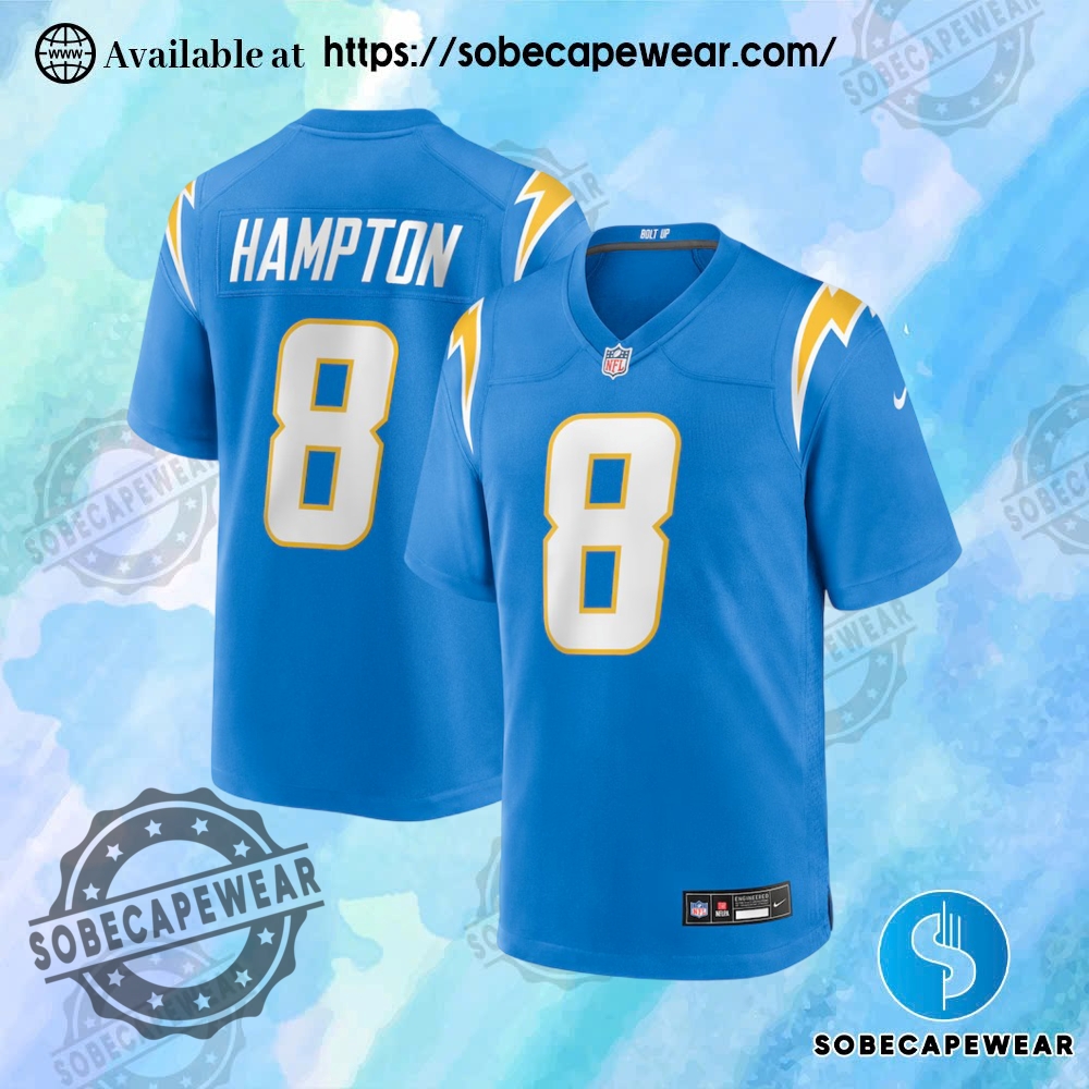 New Jersey Drops You Can’t Miss This Month 11 Mens Los Angeles Chargers Omarion Hampton Nike Powder Blue 2025 Nfl Draft First Round Pick Game Jersey
