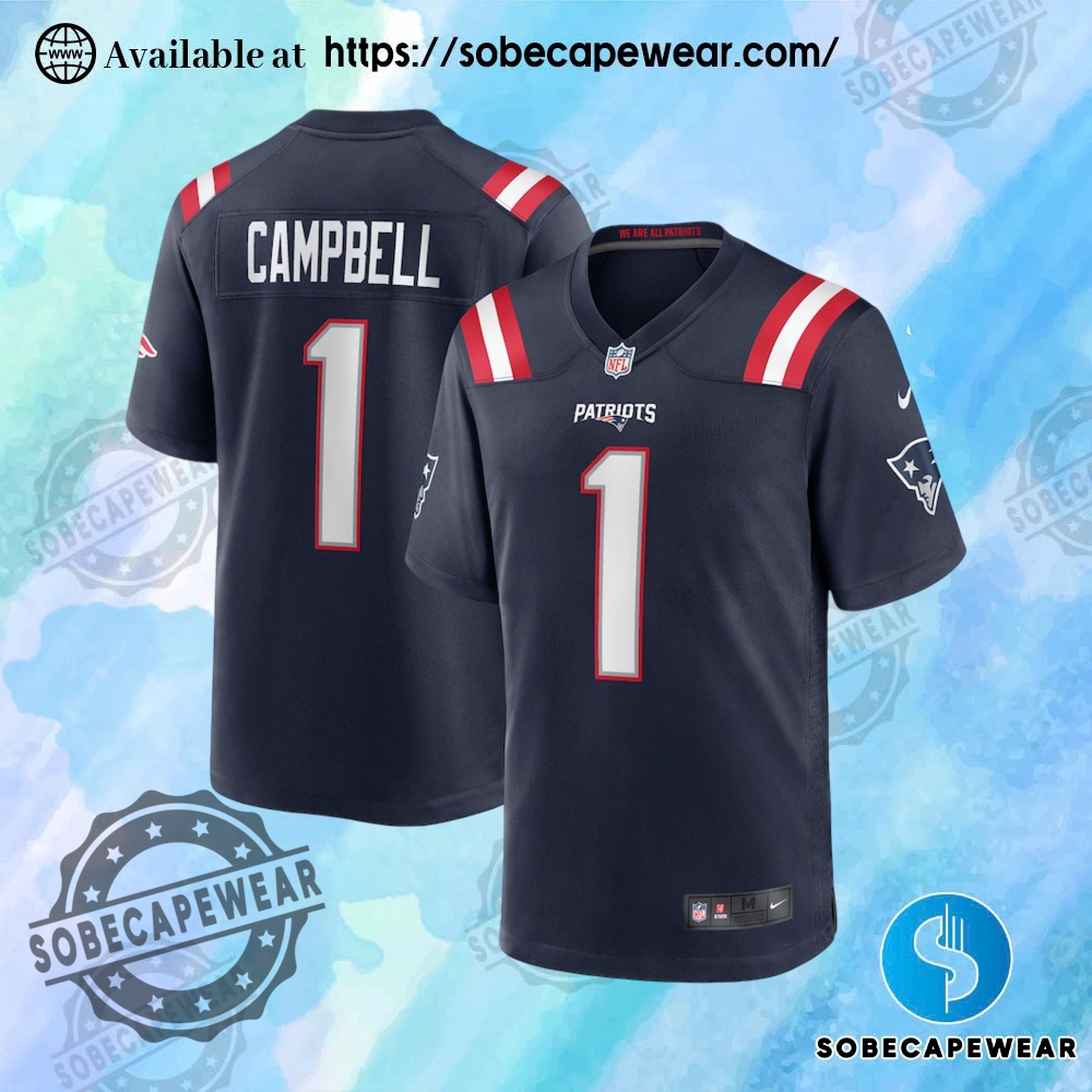 New Jersey Drops You Can’t Miss This Month 14 Mens New England Patriots Will Campbell Nike Navy 2025 Nfl Draft First Round Pick Game Jersey