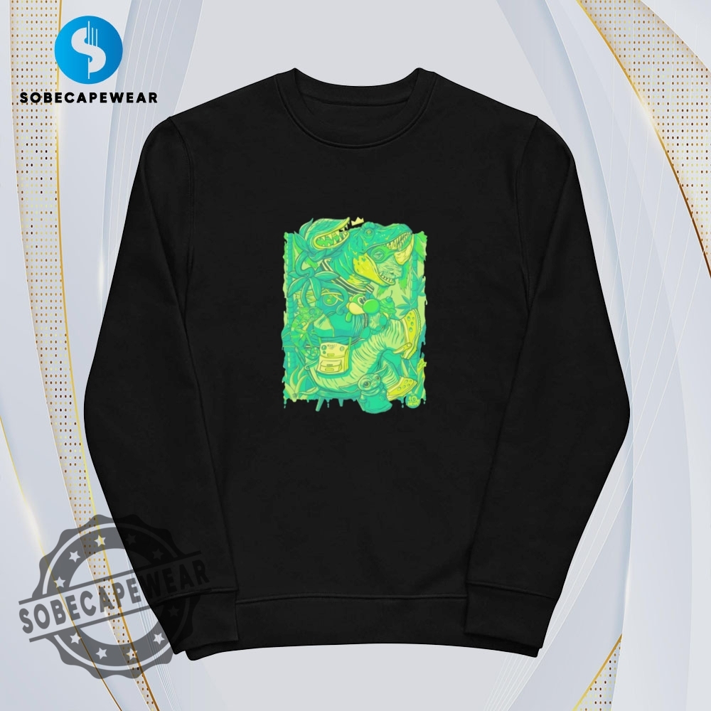 Ten Hundred Green Rhino Shirt Hoodie Sweatshirt Vintage 5 Ten Hundred Green Rhino Shirt Hoodie Sweatshirt Vintage