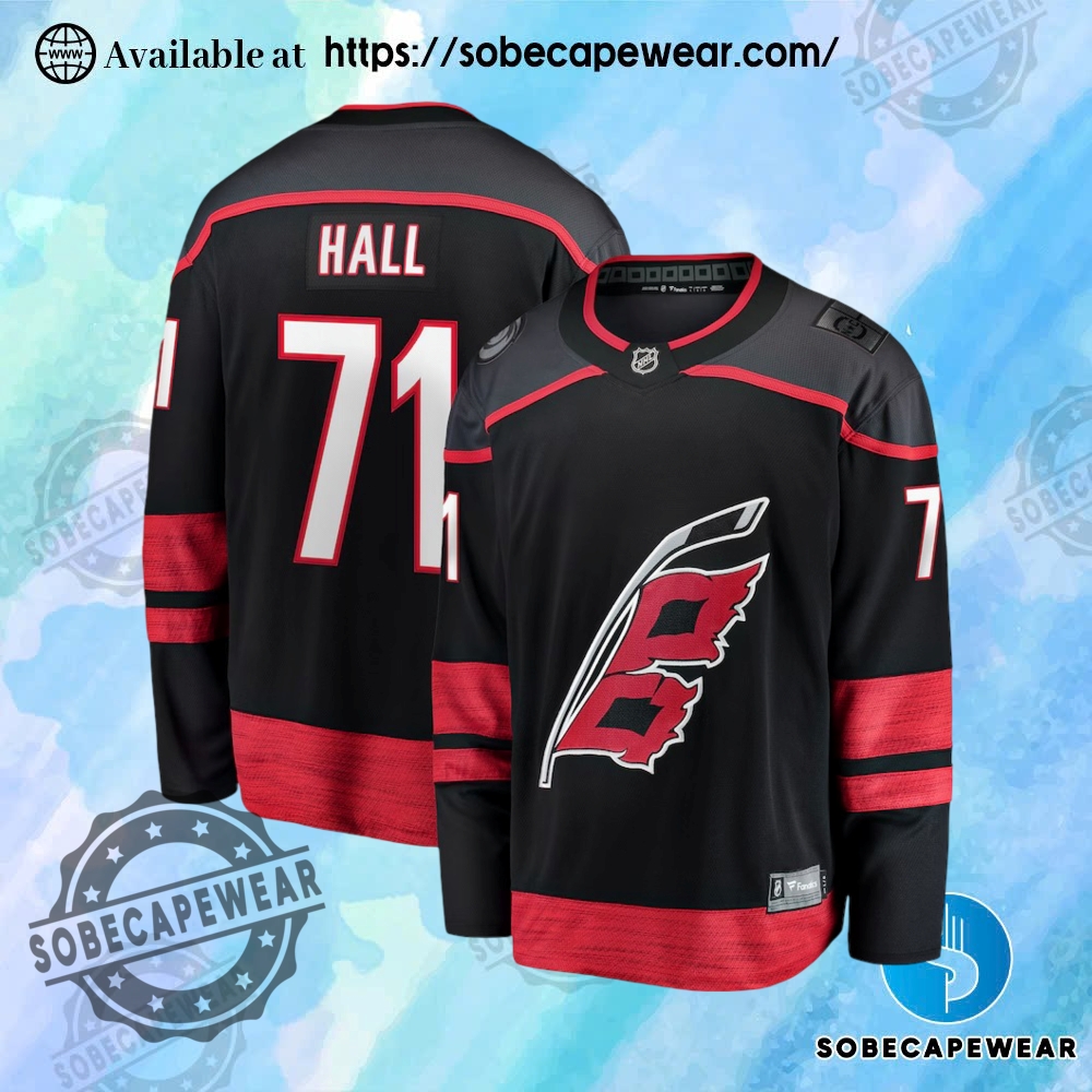 Taylor Hall Carolina Hurricanes Fanatics Home Breakaway Black Jersey